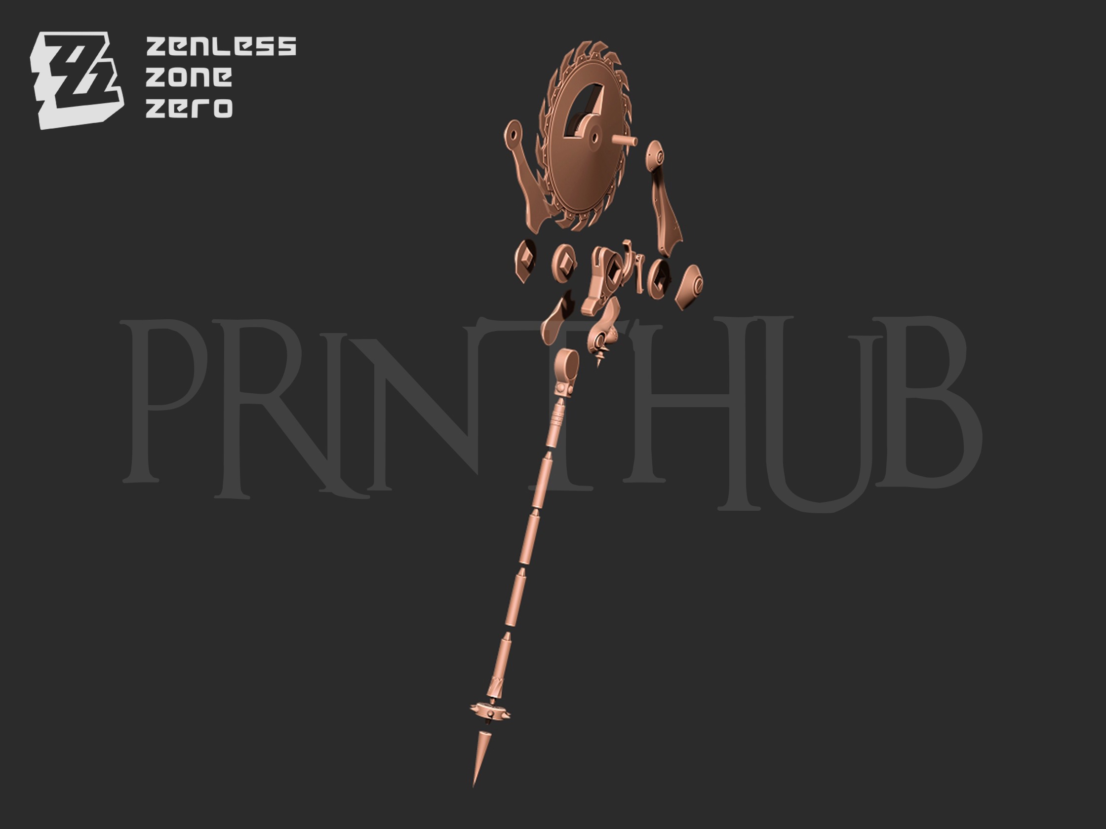 Corin Wickes - chainsaw Zen less Zone Zero cosplay 3D print model_8