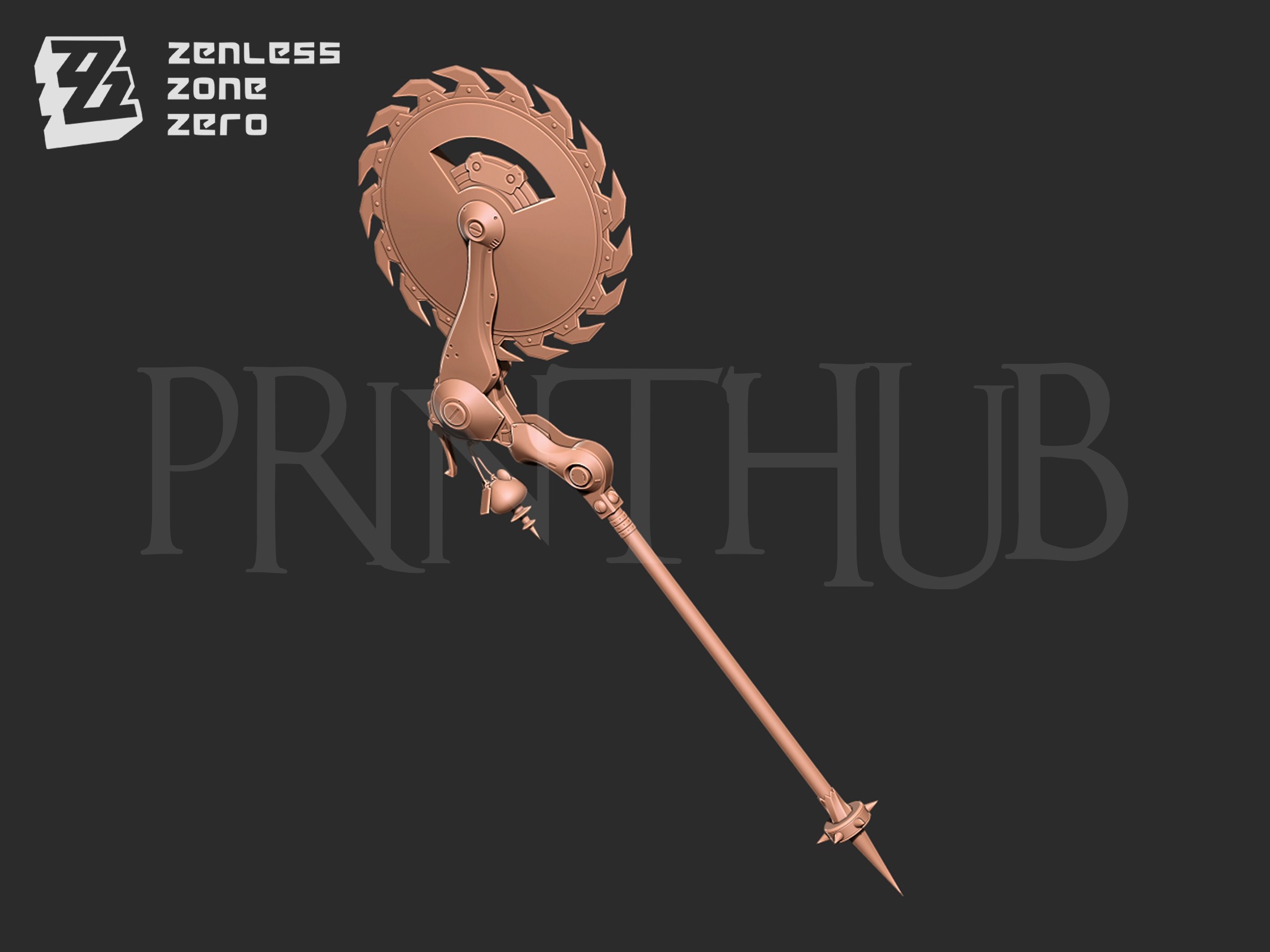 Corin Wickes - chainsaw Zen less Zone Zero cosplay 3D print model_5