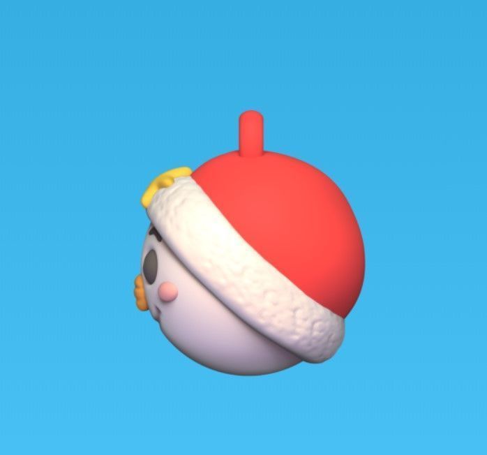 Snowman Xmas Ball 3D print model_3