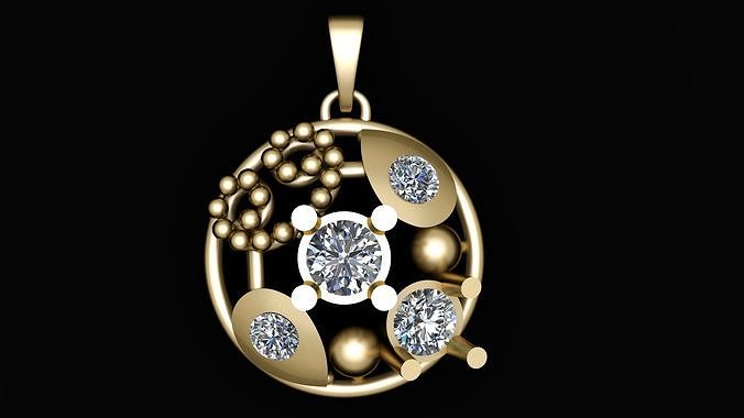 MONOGRAM STYLE PENDANT 3D PRINTABLE MODEL 3D print model