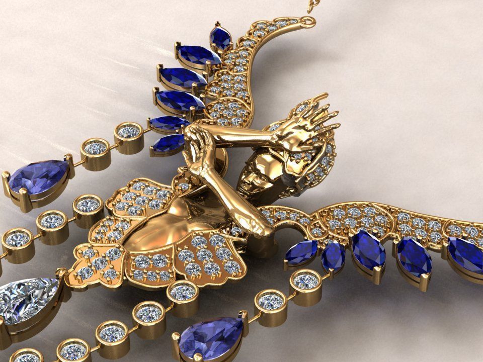 MAGERIT ELEMNTS NECKLACE AINE 3D print model_2