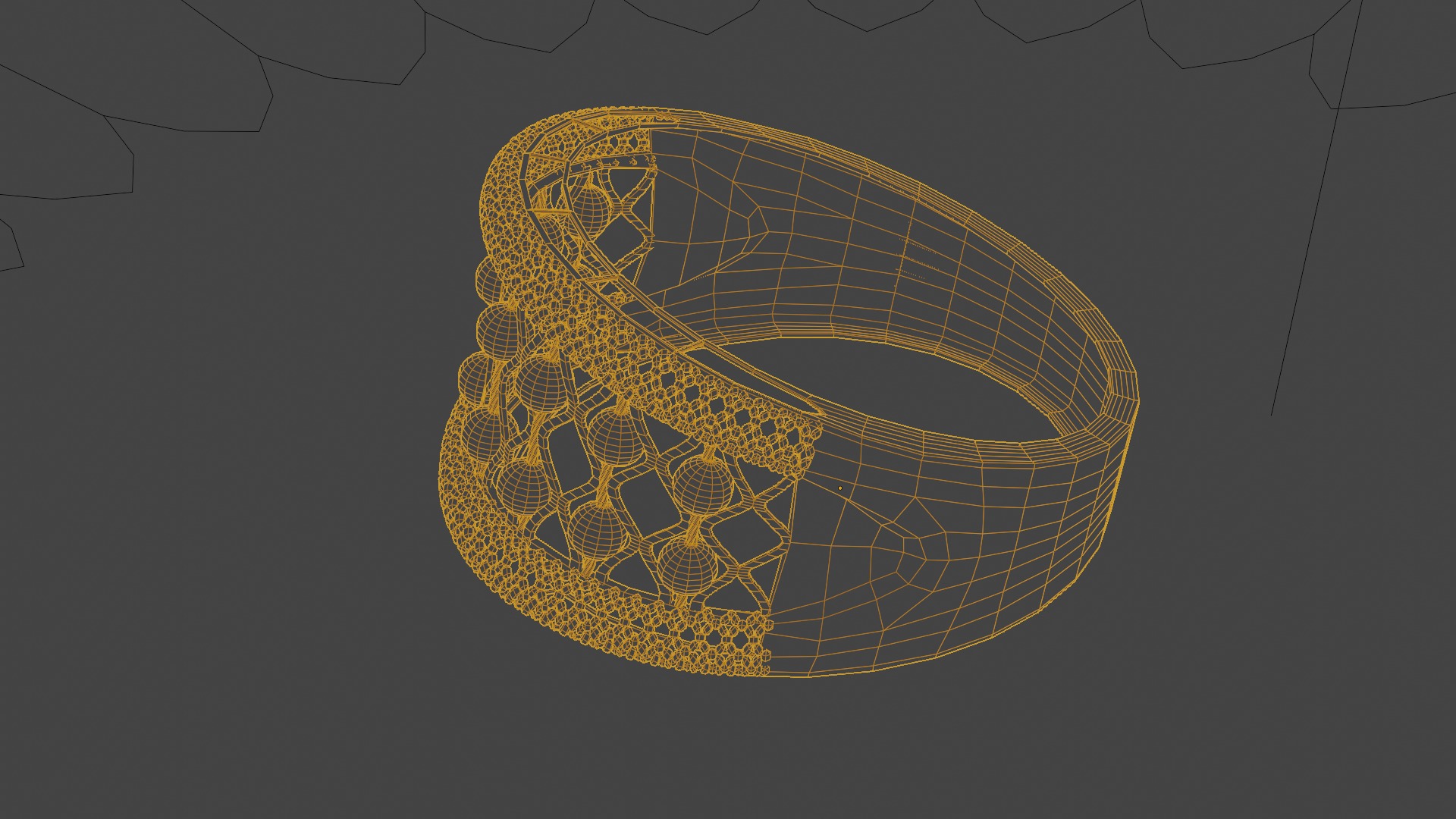 Luxary Ring 3D print model_7