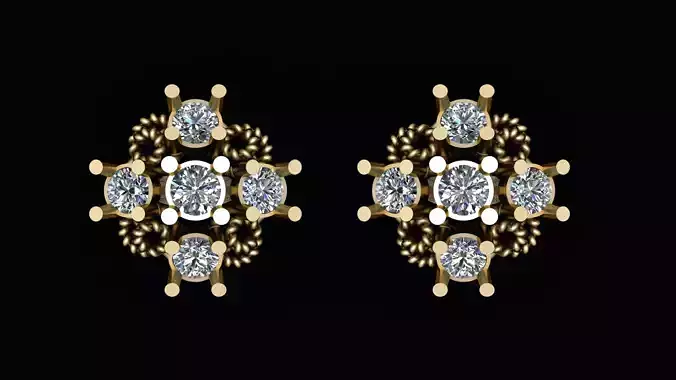 AMERICAN STYLISH EARRING 3D PRINTABLE MODEL