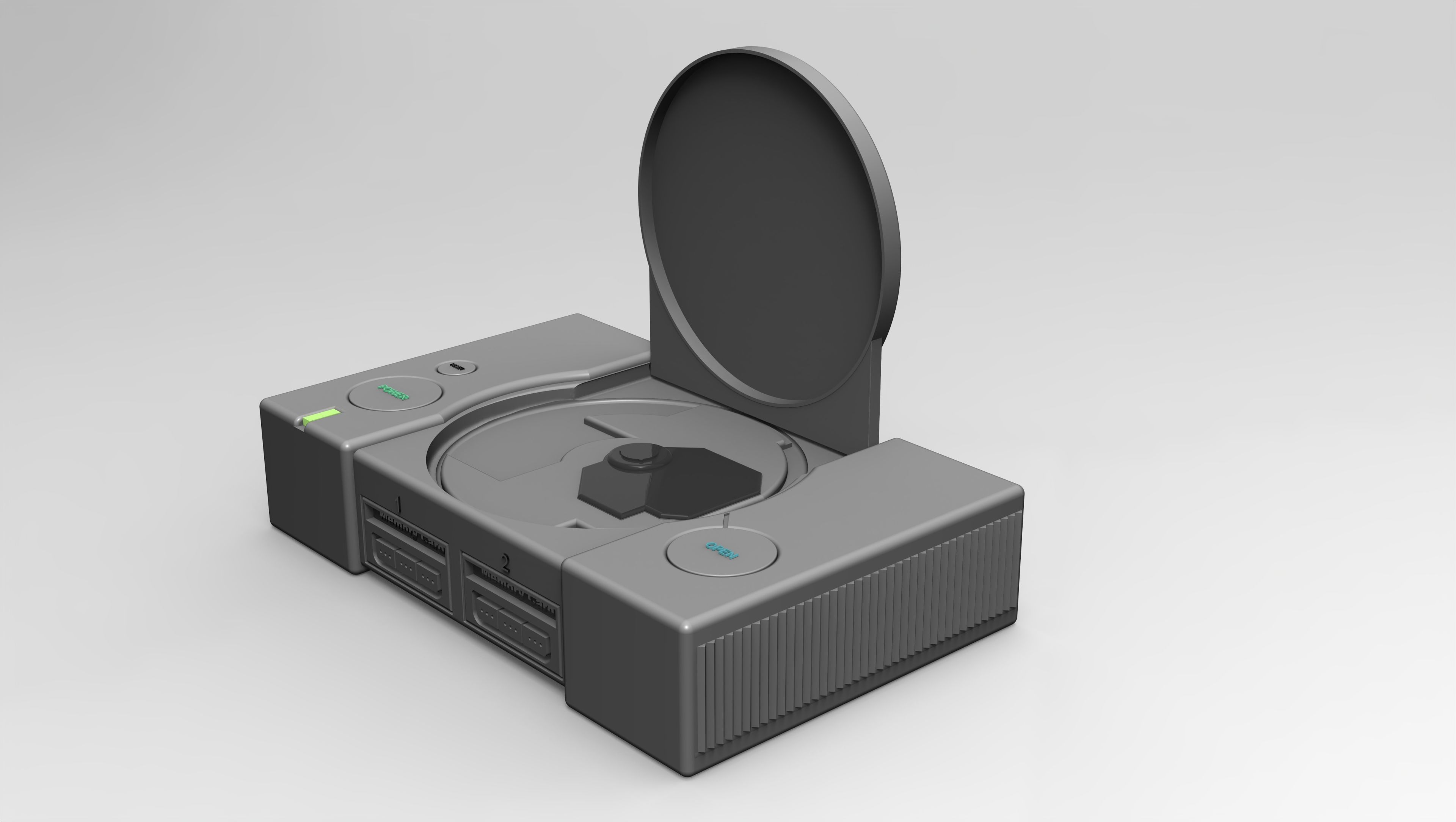 Play Station 1 Or Ps1 Fat Clock - Reloj Play Station 1 o PS1 Fat 3D print model_1