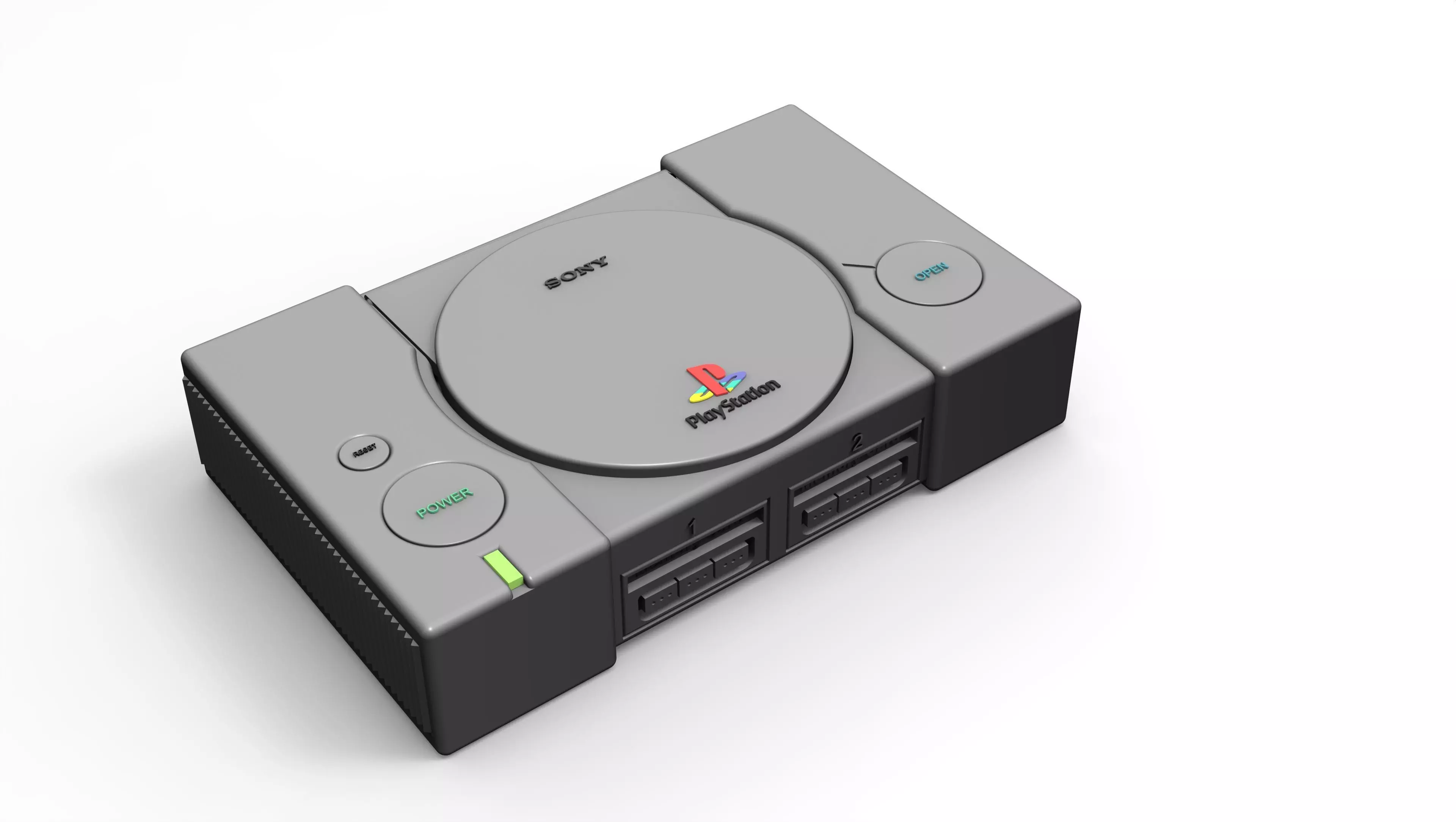 Play Station 1 Or Ps1 Fat Clock - Reloj Play Station 1 o PS1 Fat 3D print model_0