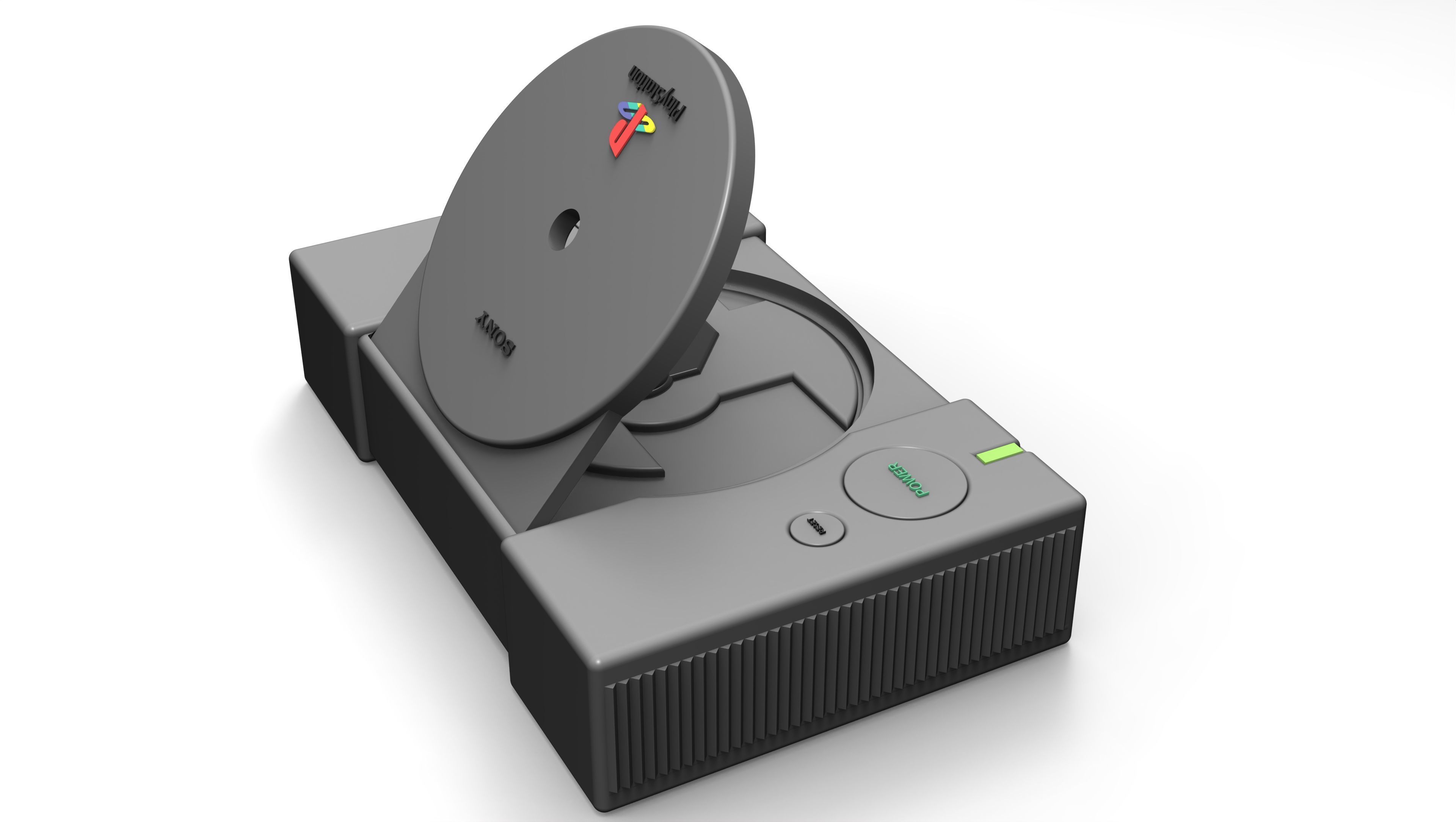 Play Station 1 Or Ps1 Fat Clock - Reloj Play Station 1 o PS1 Fat 3D print model_2