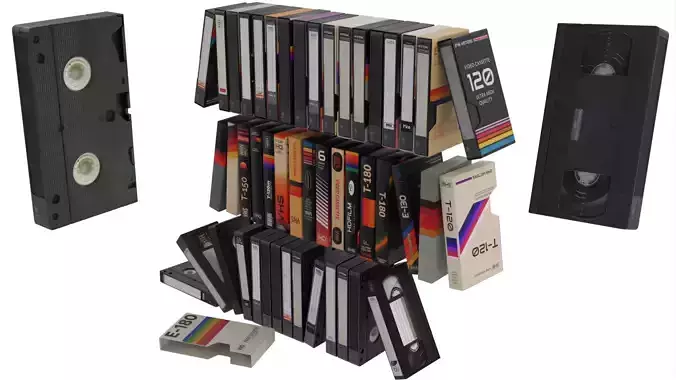 50 VHS Tapes Retro Collection