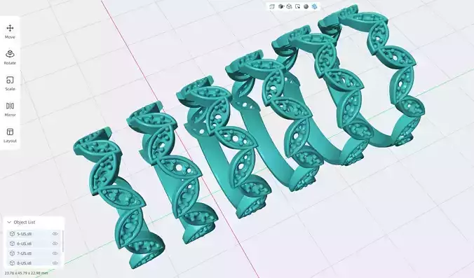 Leaf Engagement Rings 5mm wide 5-10US sizes