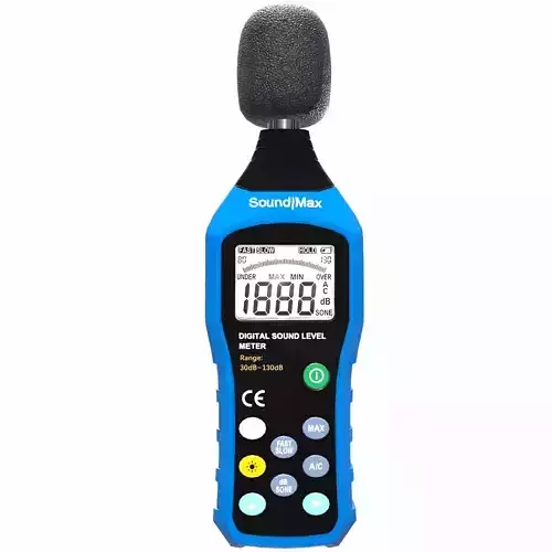 Digital Sound Level Meter Low Poly 