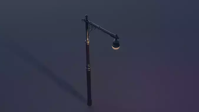 Street Lamp Old Post