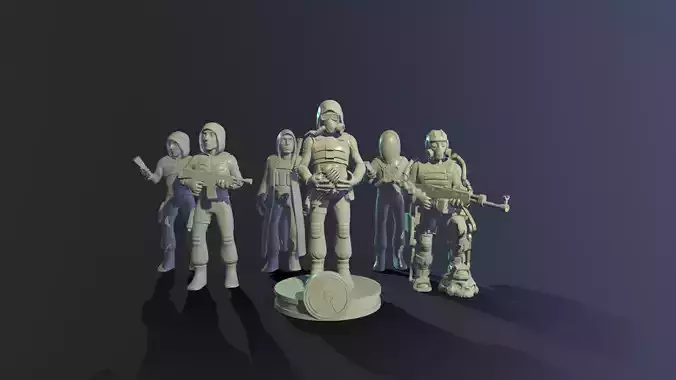 Chibi Wanderers 3D print model