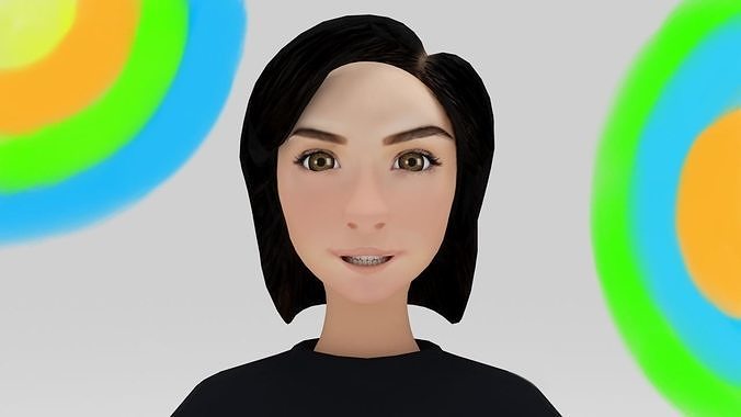 Karla Bikers Rigged Character Lowpolys  Low-poly 3D model