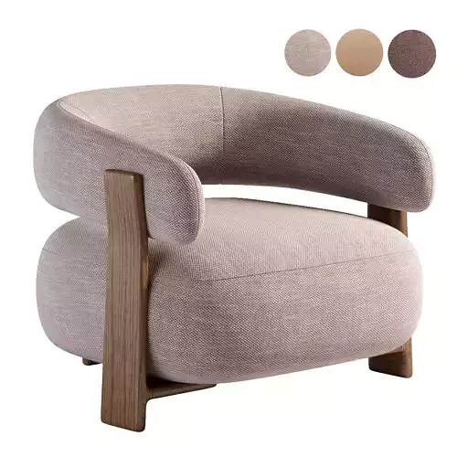 Kave Home Fauteuil Granite Armchair Low-poly 3D model