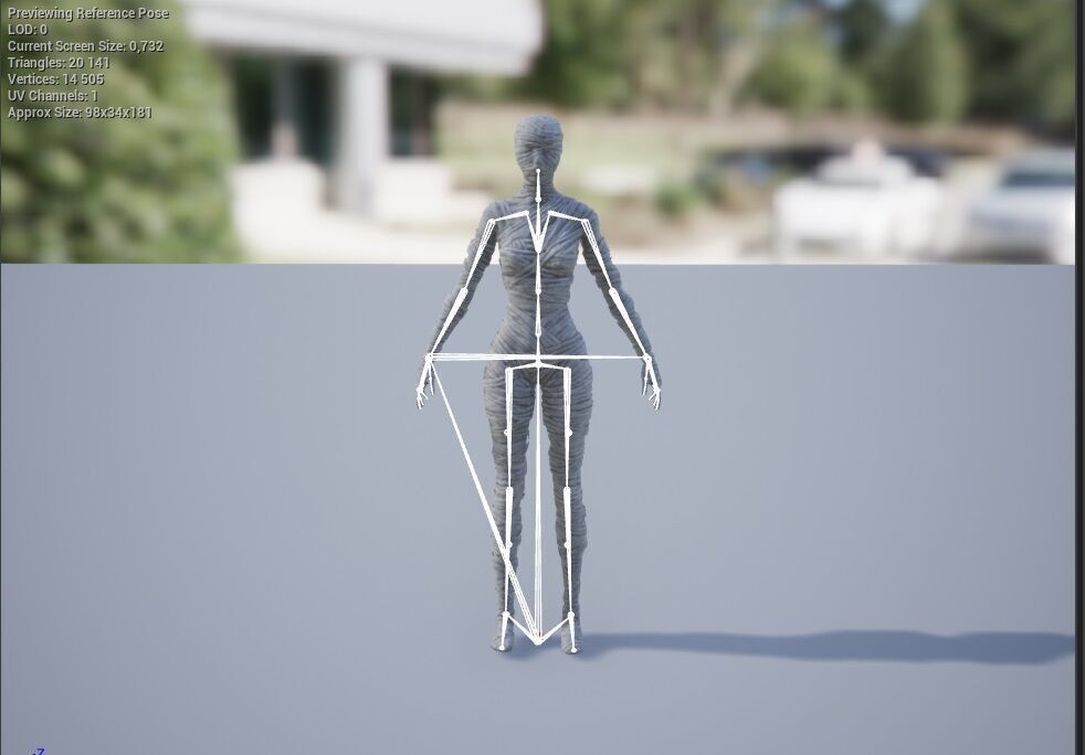 Mummy Female Low-poly 3D model_12