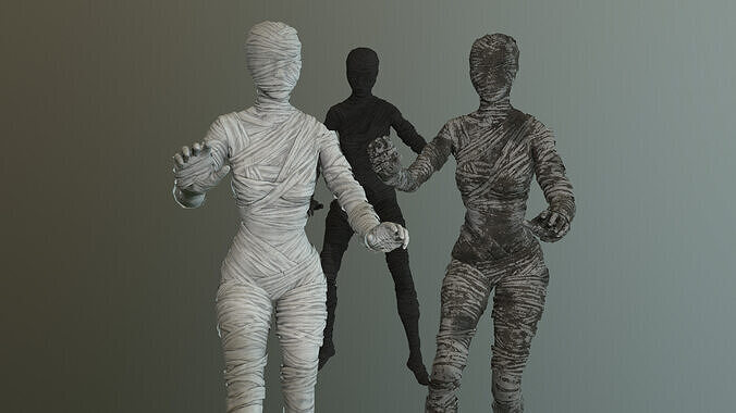 Mummy Female Low-poly 3D model