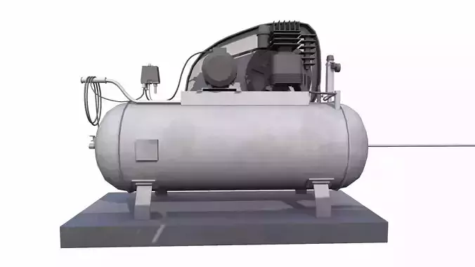 Air Compressor Low-poly 3D model