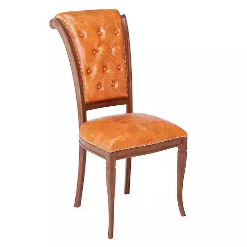 Biedermeier Leather Classic Chair 3D model