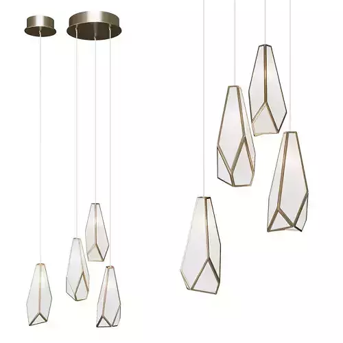 Glace White 1-3 Light Multi-Drop Pendant