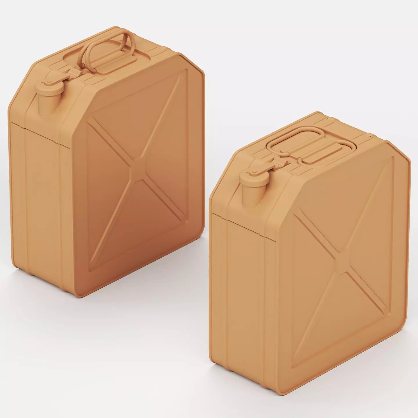 German fuel and oil can set 3D print model_13