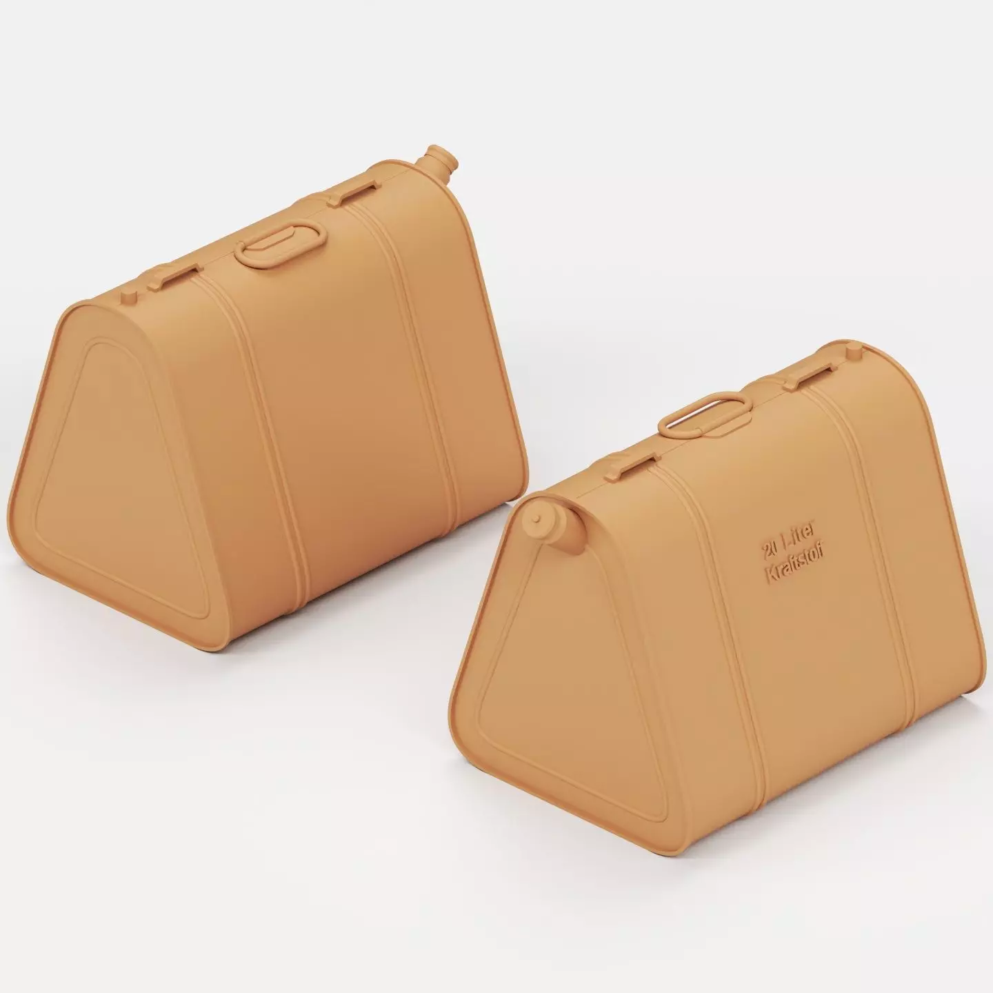 German fuel and oil can set 3D print model_9