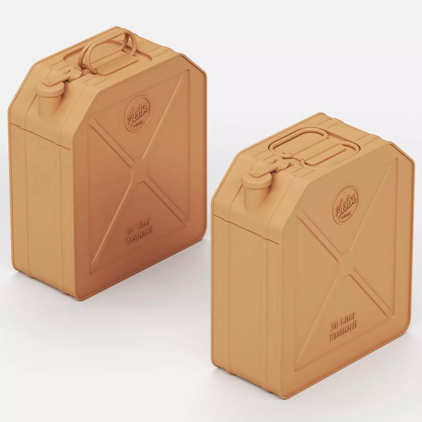 German fuel and oil can set 3D print model_11