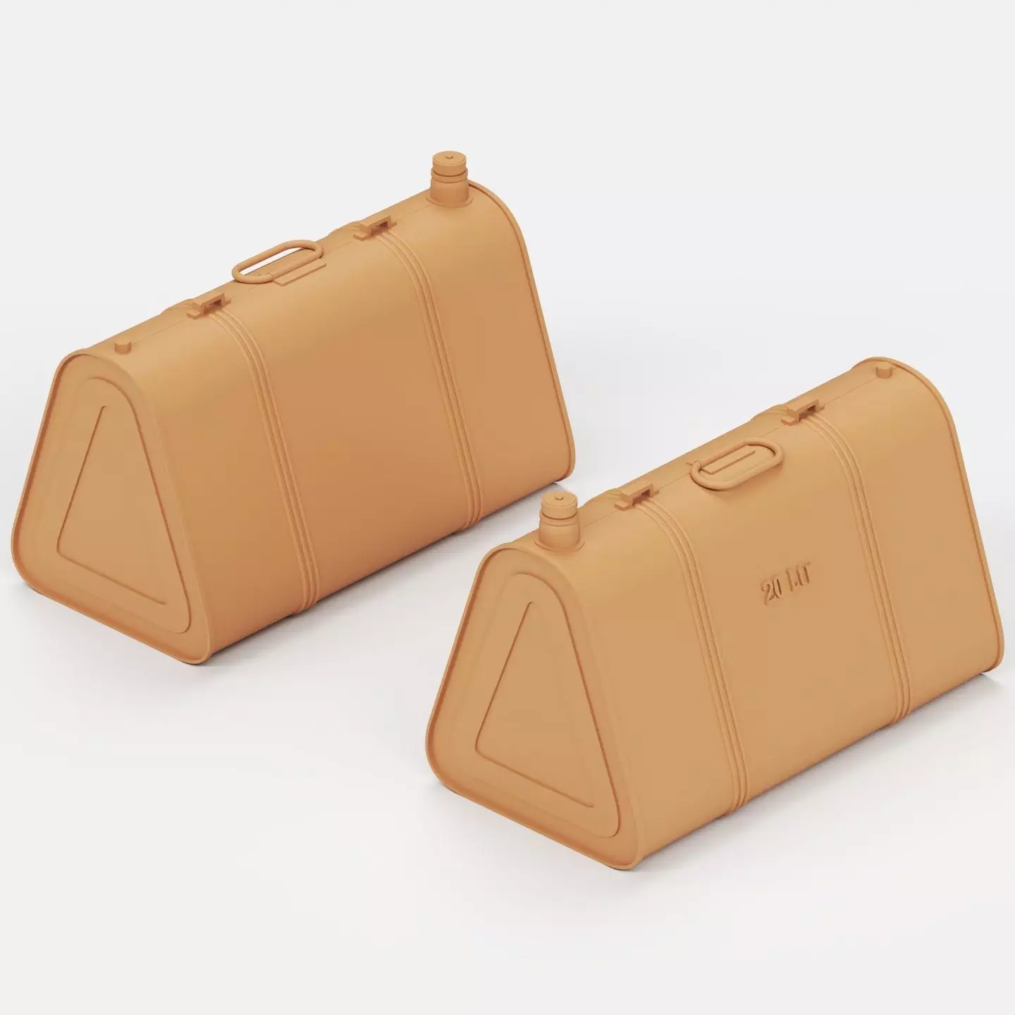 German fuel and oil can set 3D print model_10