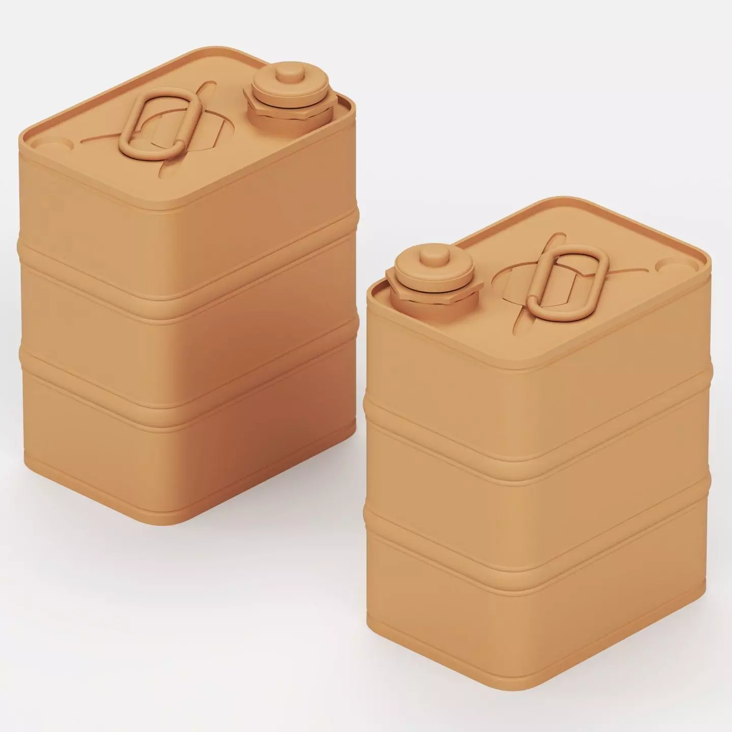 German fuel and oil can set 3D print model_3