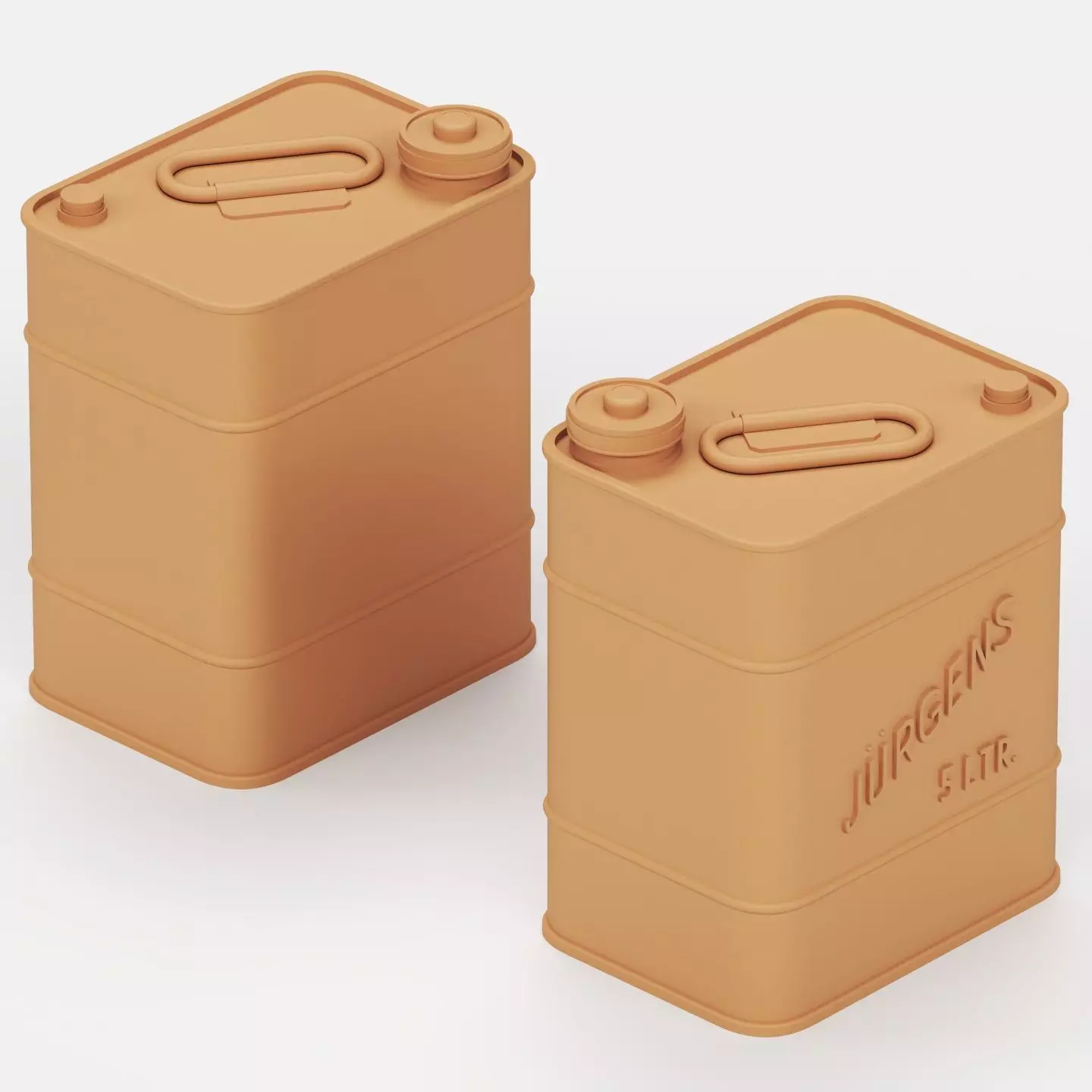 German fuel and oil can set 3D print model_2
