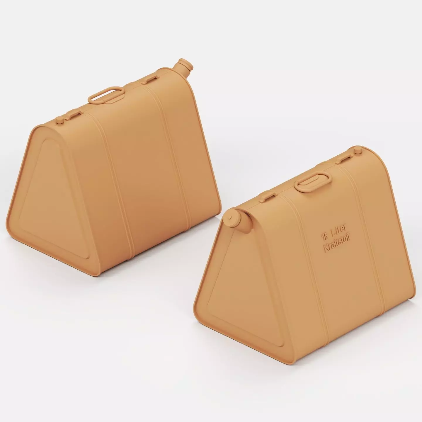 German fuel and oil can set 3D print model_7