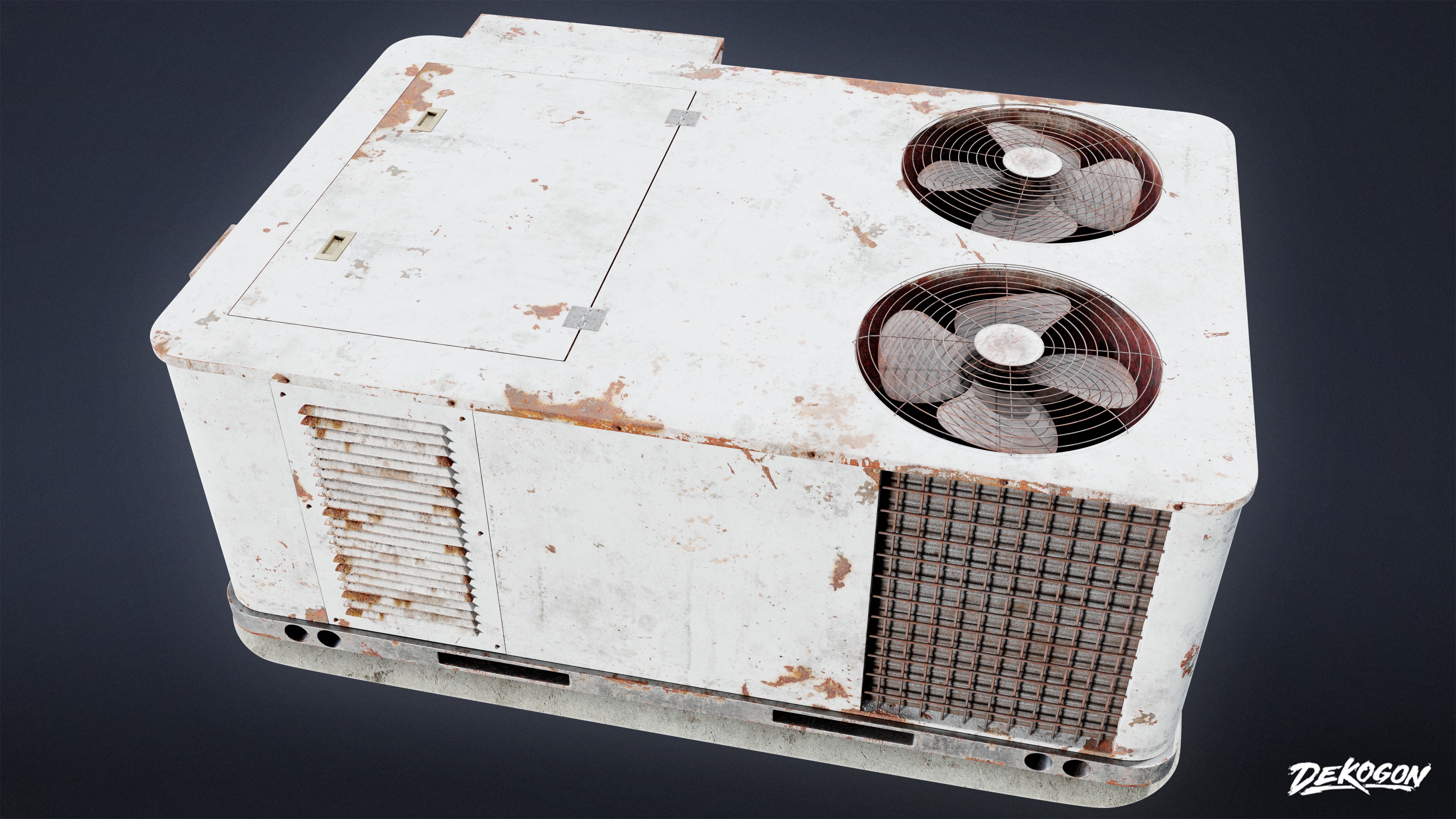 BUILDINGS - Air Conditioner 04 - LOW POLY AND NANITE Low-poly 3D model_3