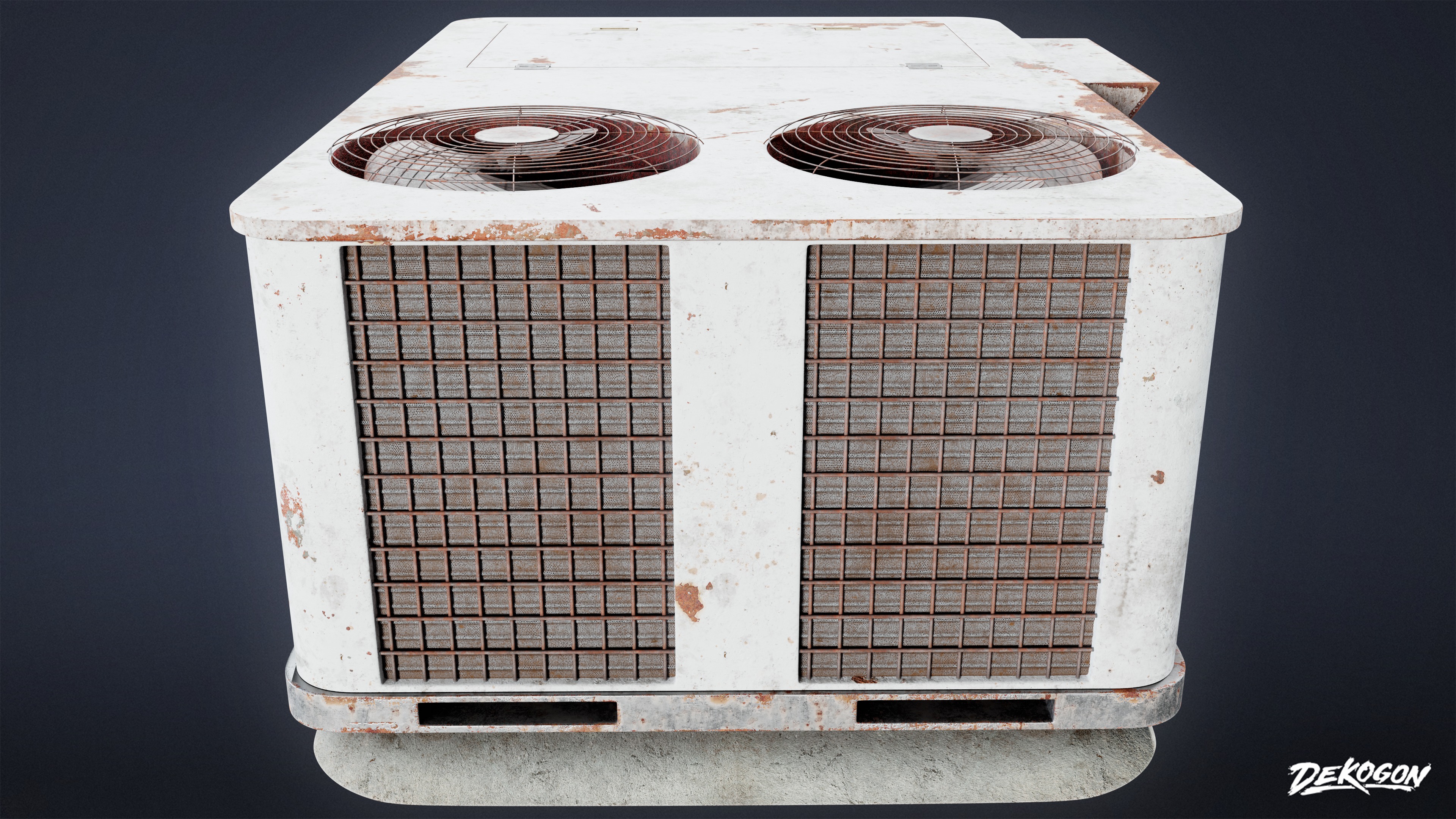 BUILDINGS - Air Conditioner 04 - LOW POLY AND NANITE Low-poly 3D model_2