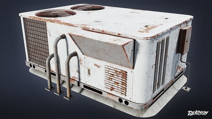 BUILDINGS - Air Conditioner 04 - LOW POLY AND NANITE Low-poly 3D model