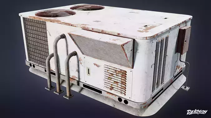 BUILDINGS - Air Conditioner 04 - LOW POLY AND NANITE Low-poly 3D model