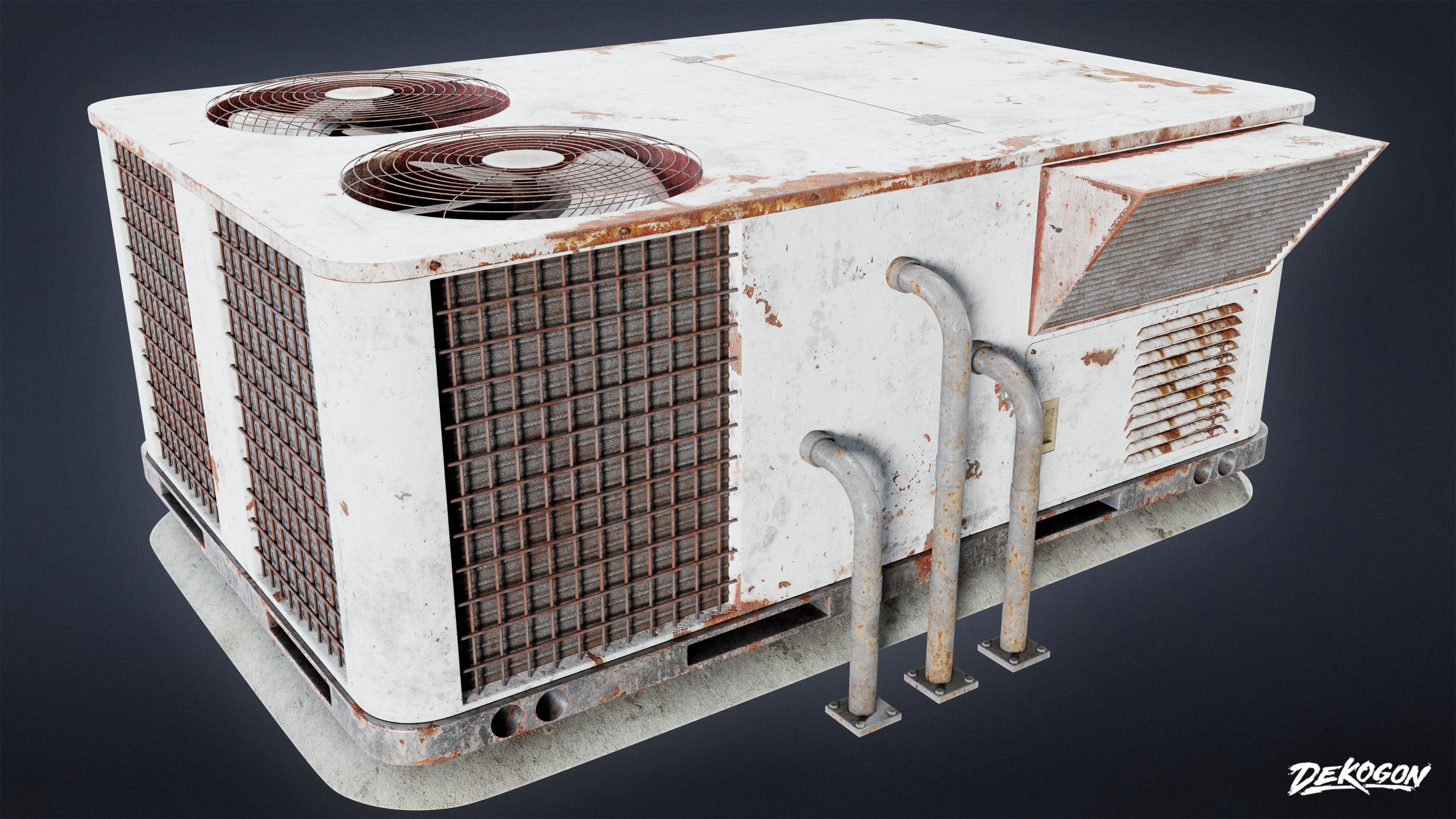 BUILDINGS - Air Conditioner 04 - LOW POLY AND NANITE Low-poly 3D model_4