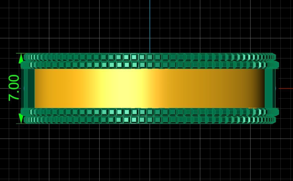 man wedding ring with enamel 1454 3D print model_9