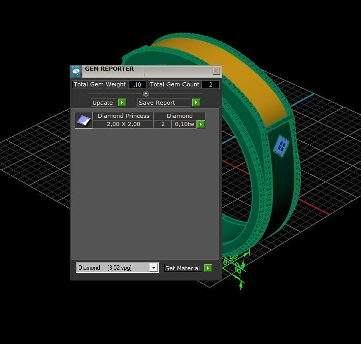 man wedding ring with enamel 1454 3D print model_5