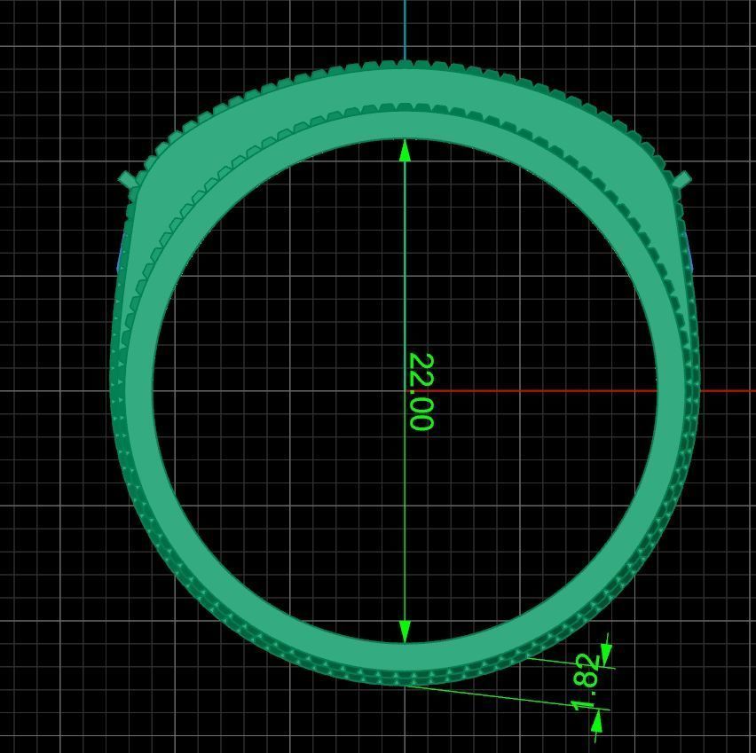 man wedding ring with enamel 1454 3D print model_11