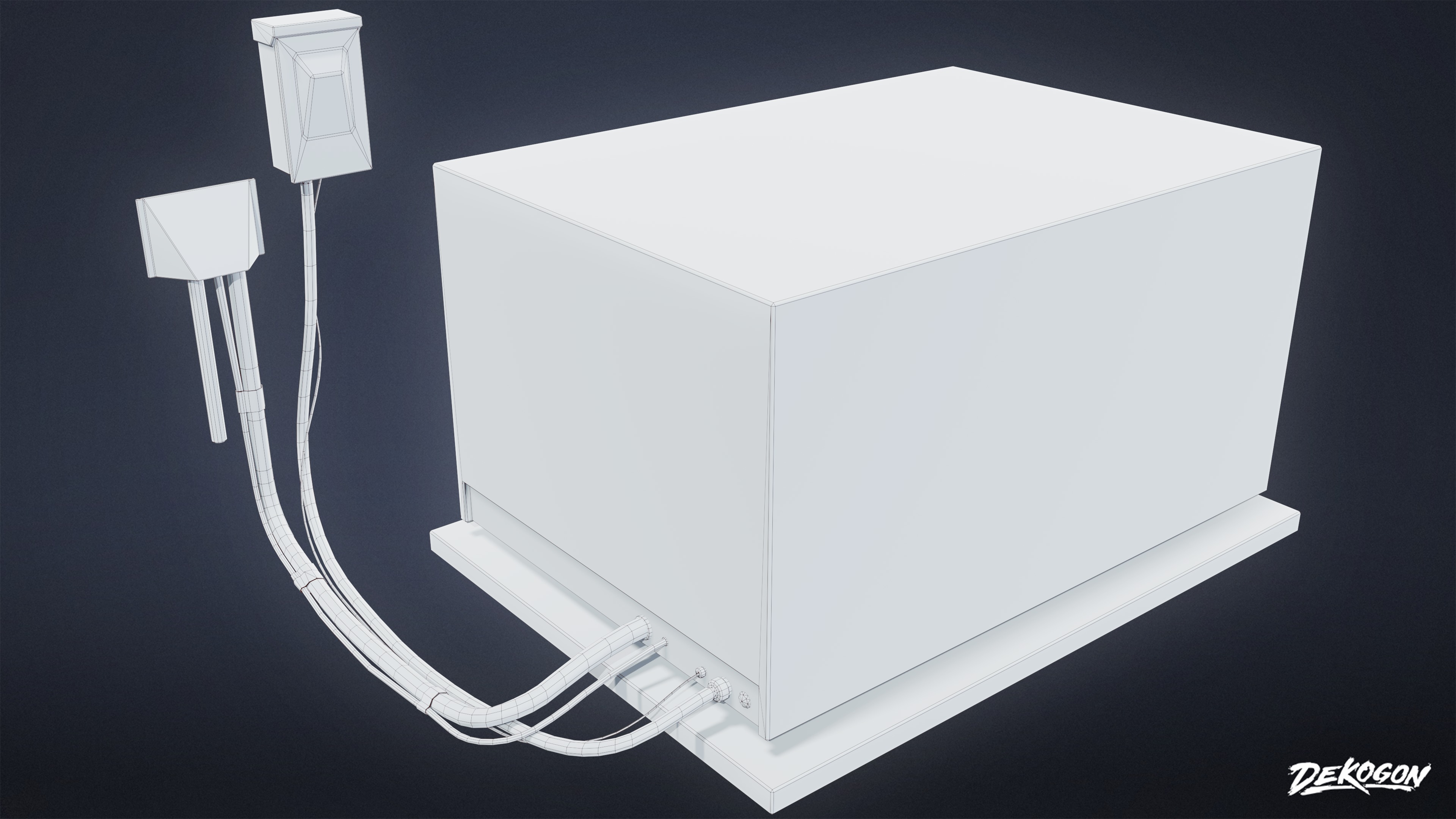 BUILDINGS - Air Conditioner 07 - LOW POLY AND NANITE Low-poly 3D model_8