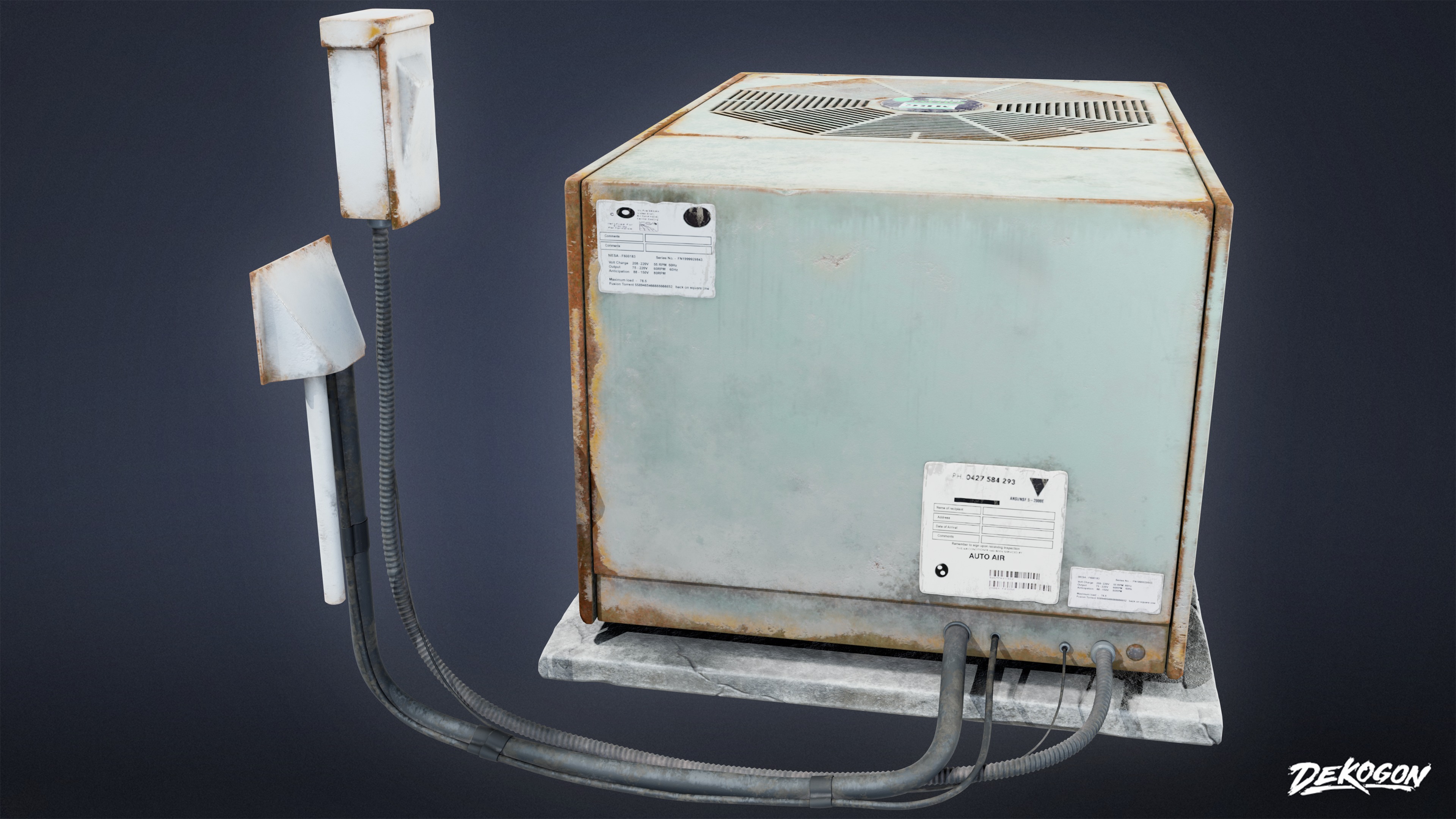 BUILDINGS - Air Conditioner 07 - LOW POLY AND NANITE Low-poly 3D model_2