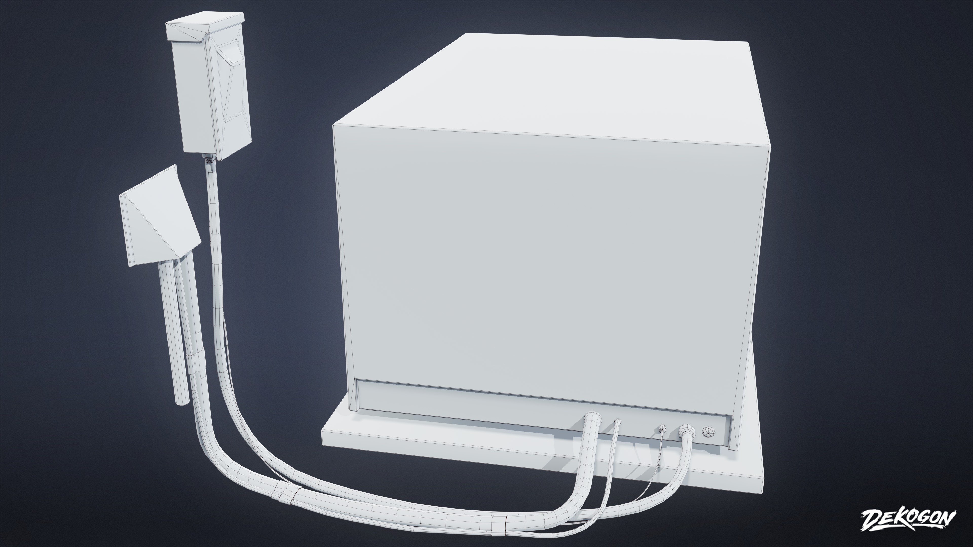 BUILDINGS - Air Conditioner 07 - LOW POLY AND NANITE Low-poly 3D model_9