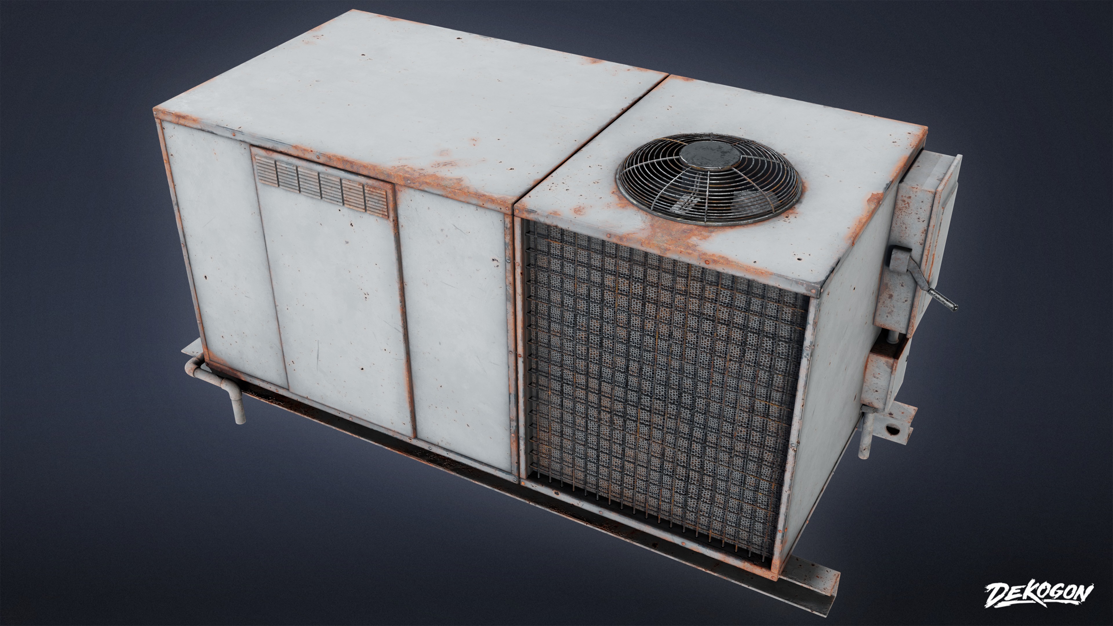 BUILDINGS - Air Conditioner 09 - LOW POLY AND NANITE Low-poly 3D model_4