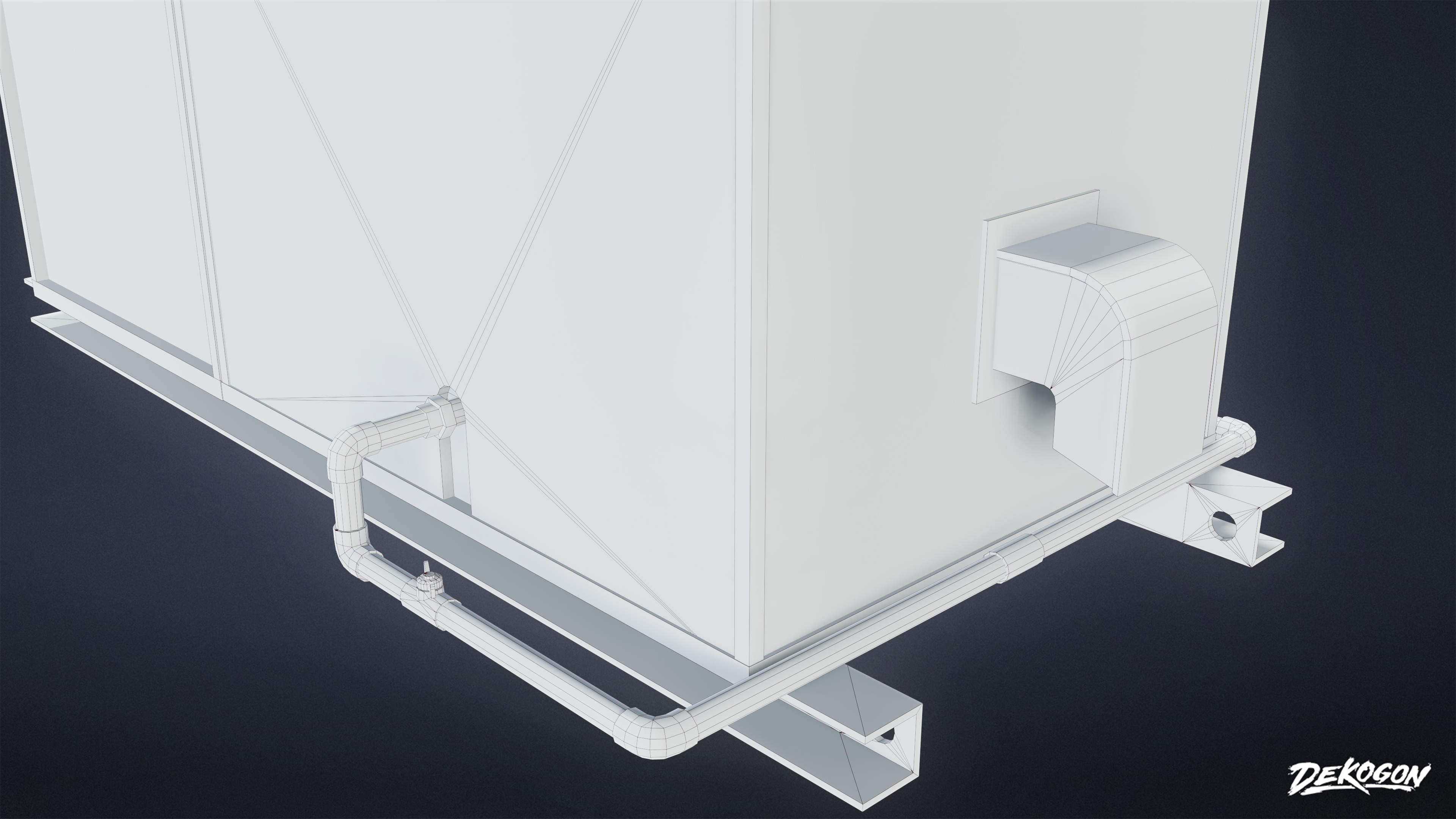 BUILDINGS - Air Conditioner 09 - LOW POLY AND NANITE Low-poly 3D model_7