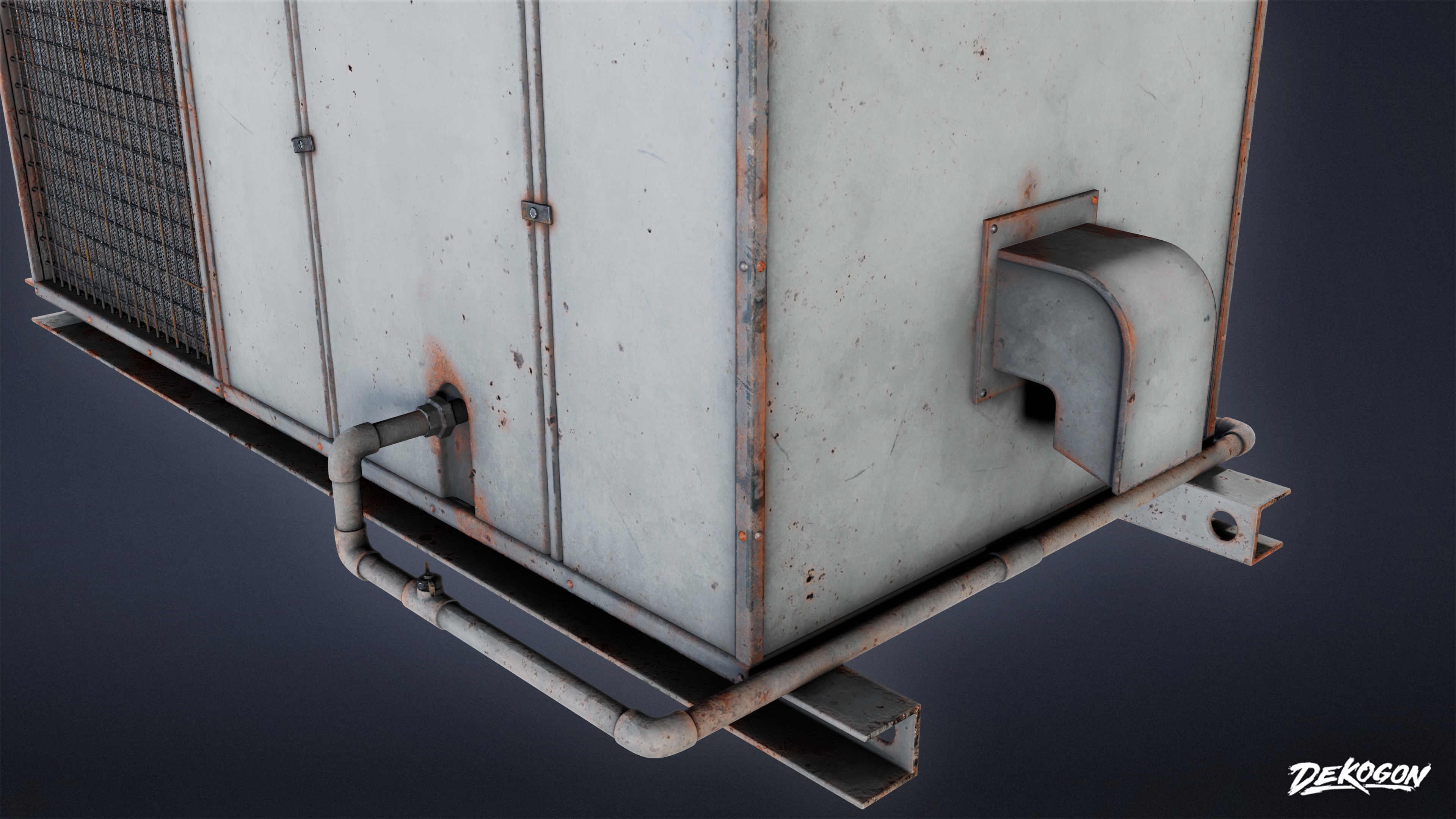 BUILDINGS - Air Conditioner 09 - LOW POLY AND NANITE Low-poly 3D model_6