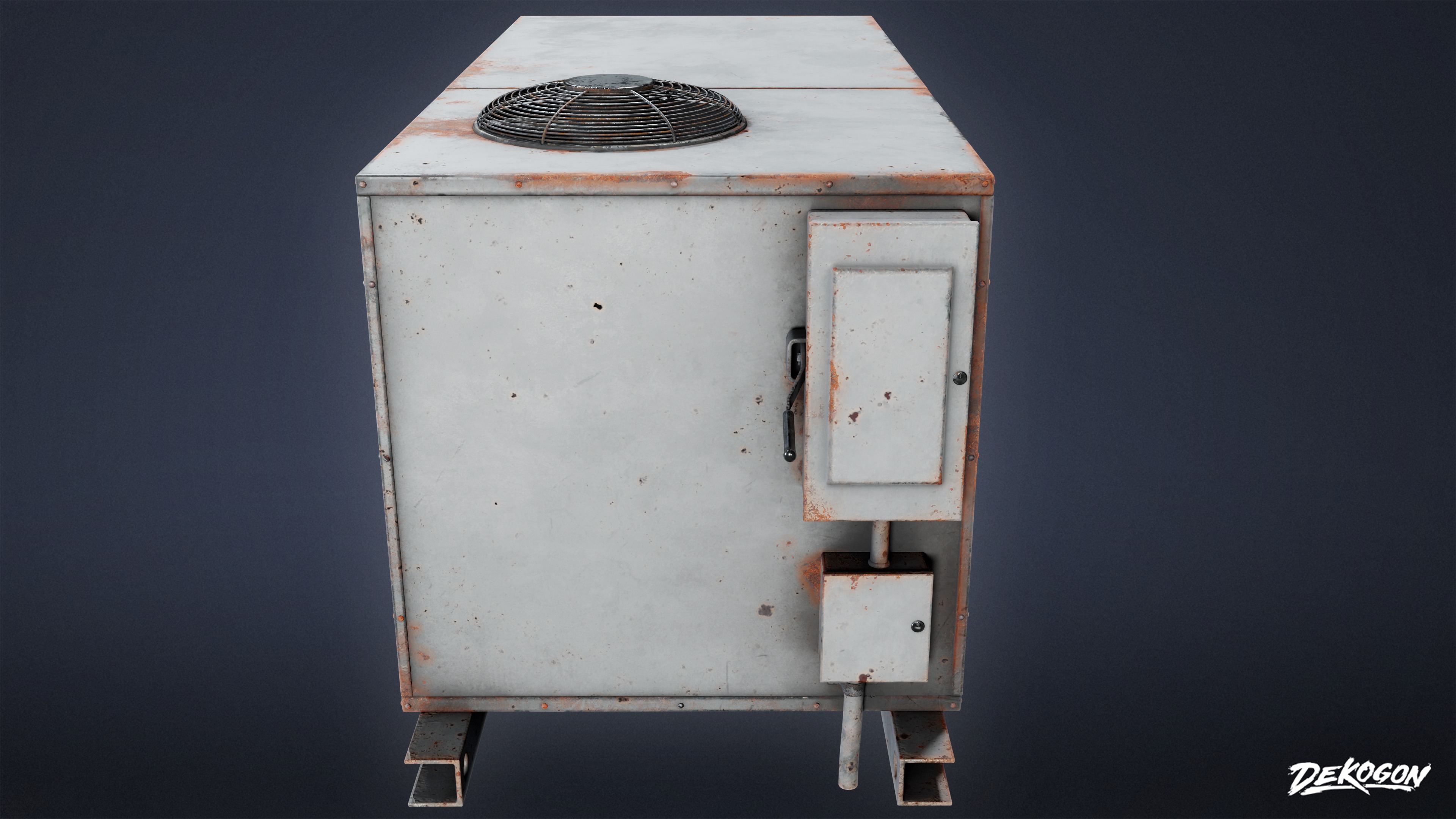 BUILDINGS - Air Conditioner 09 - LOW POLY AND NANITE Low-poly 3D model_2