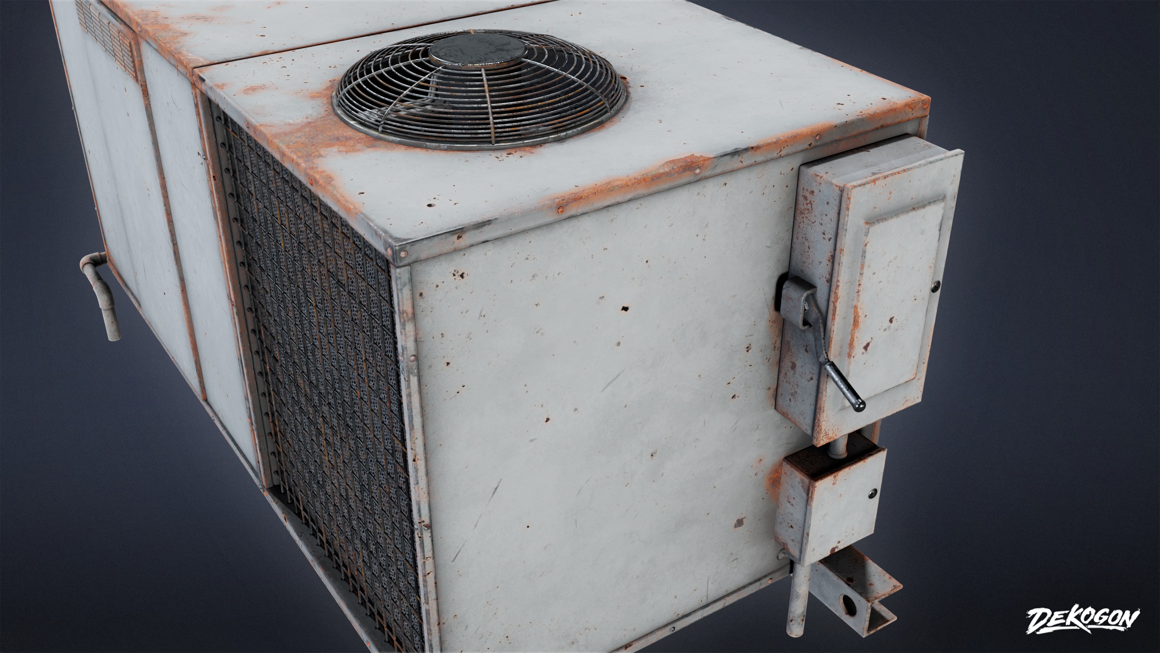 BUILDINGS - Air Conditioner 09 - LOW POLY AND NANITE Low-poly 3D model_5