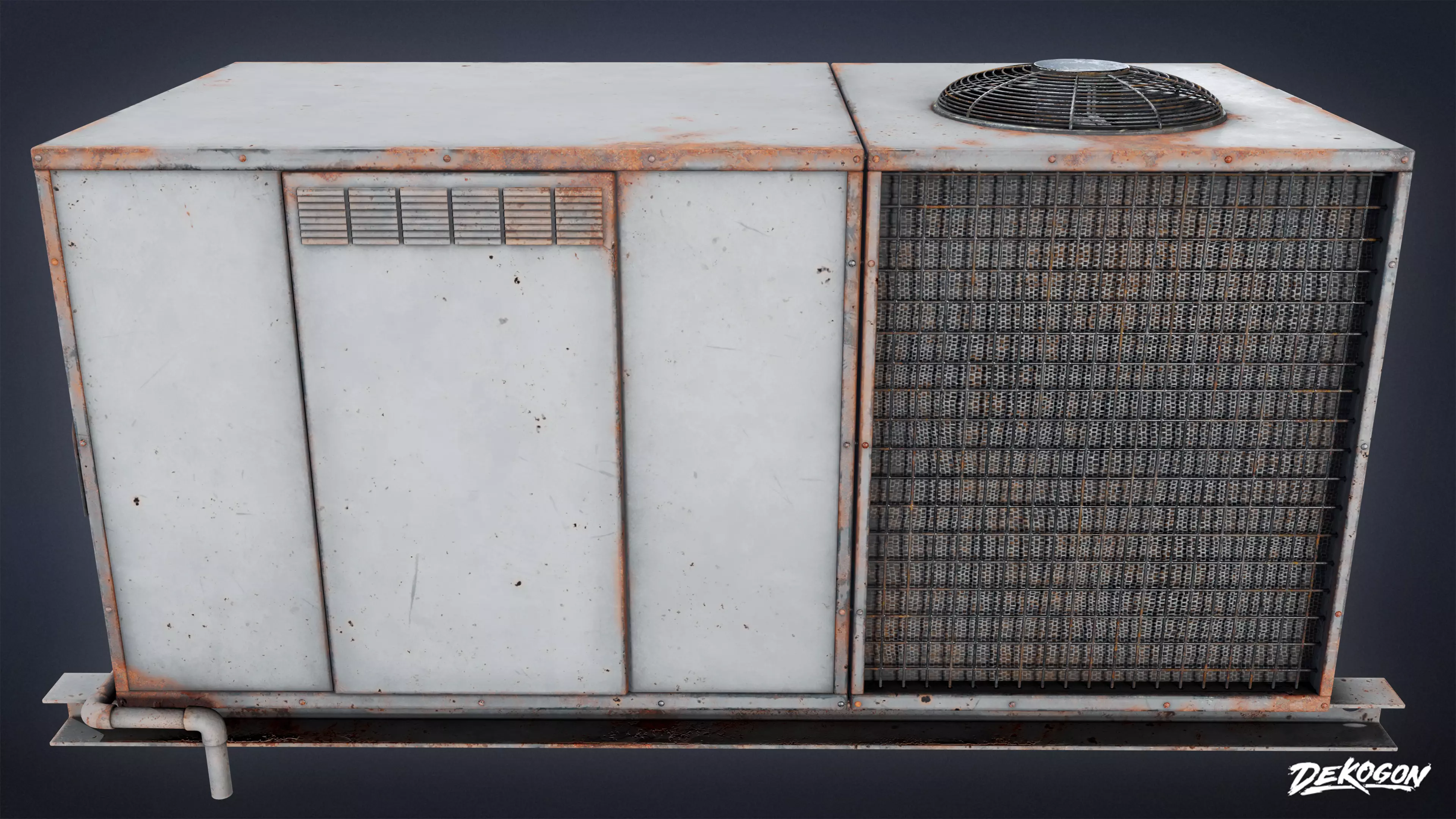 BUILDINGS - Air Conditioner 09 - LOW POLY AND NANITE Low-poly 3D model_0