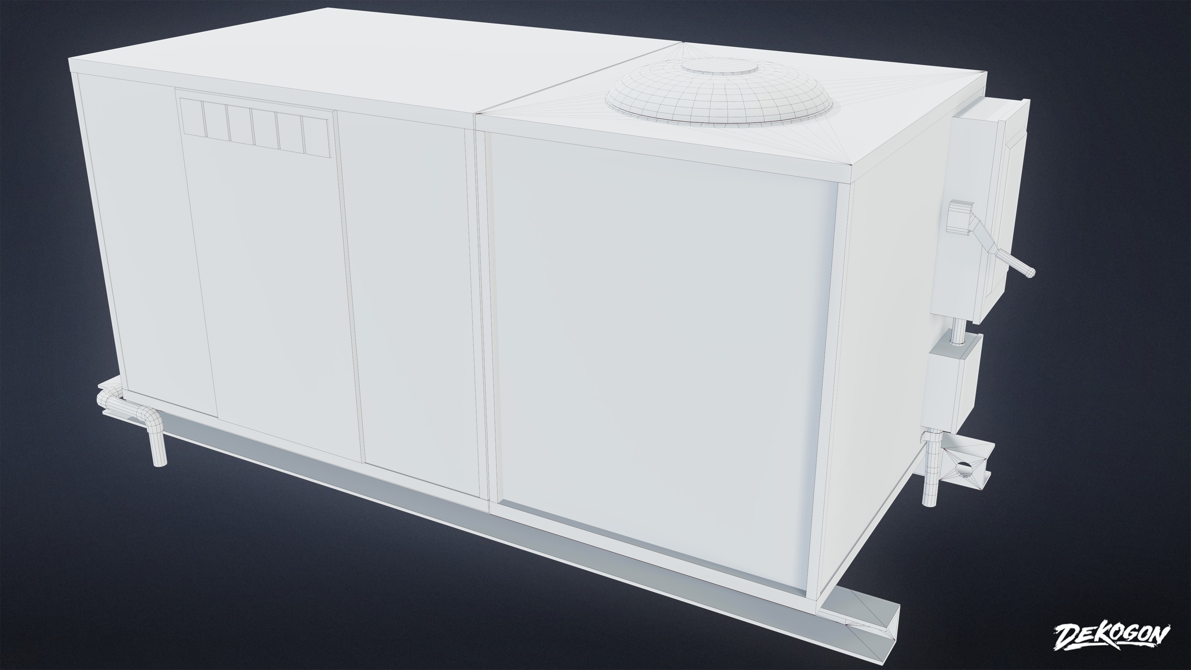 BUILDINGS - Air Conditioner 09 - LOW POLY AND NANITE Low-poly 3D model_8