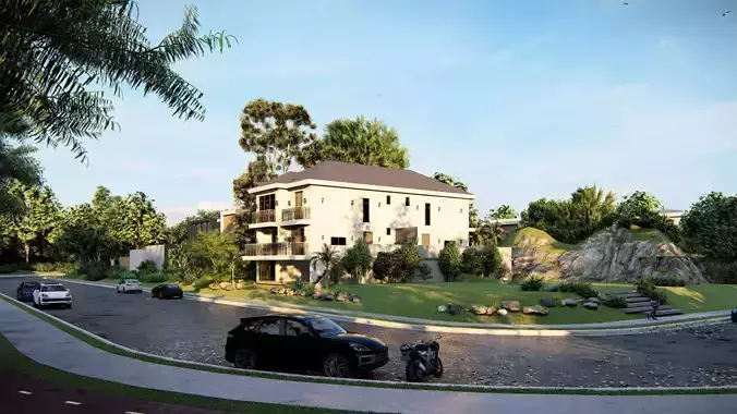 Elegant Modern Villa 3D Model Pack with Realistic Exteriors