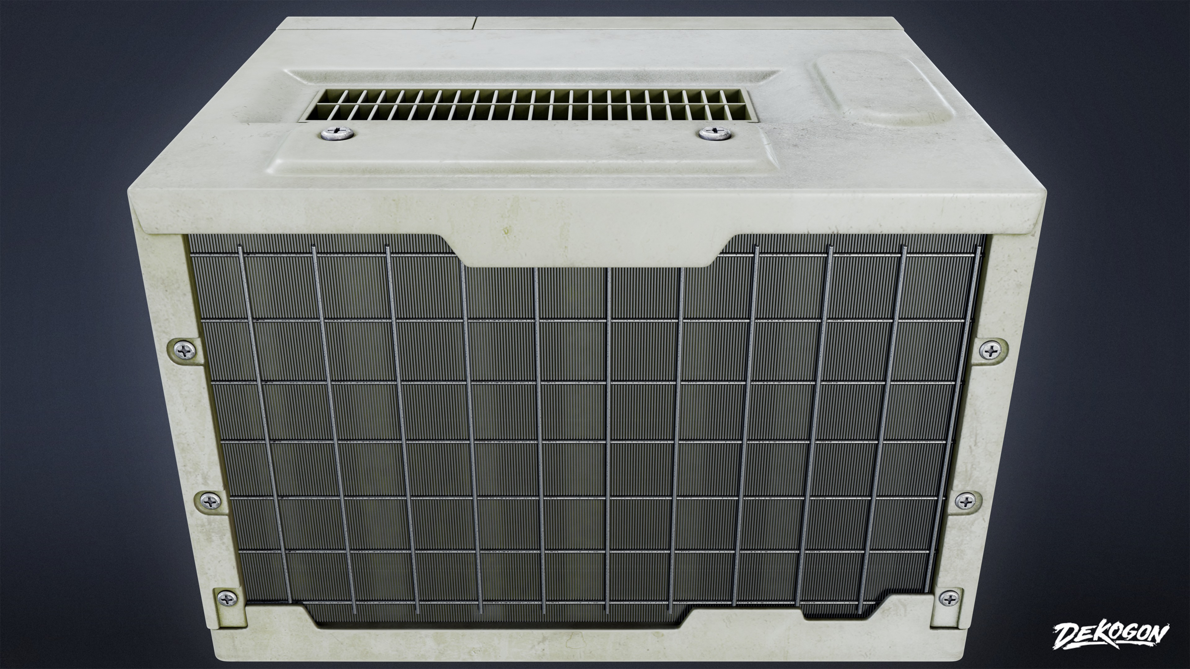 BUILDINGS - Air Conditioner 15 - LOW POLY AND NANITE Low-poly 3D model_4