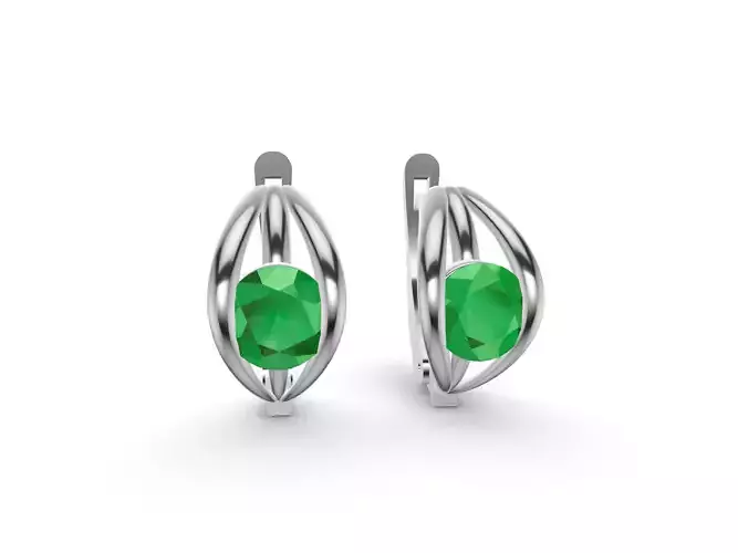 Diamond Hinge Earrings 3D print model